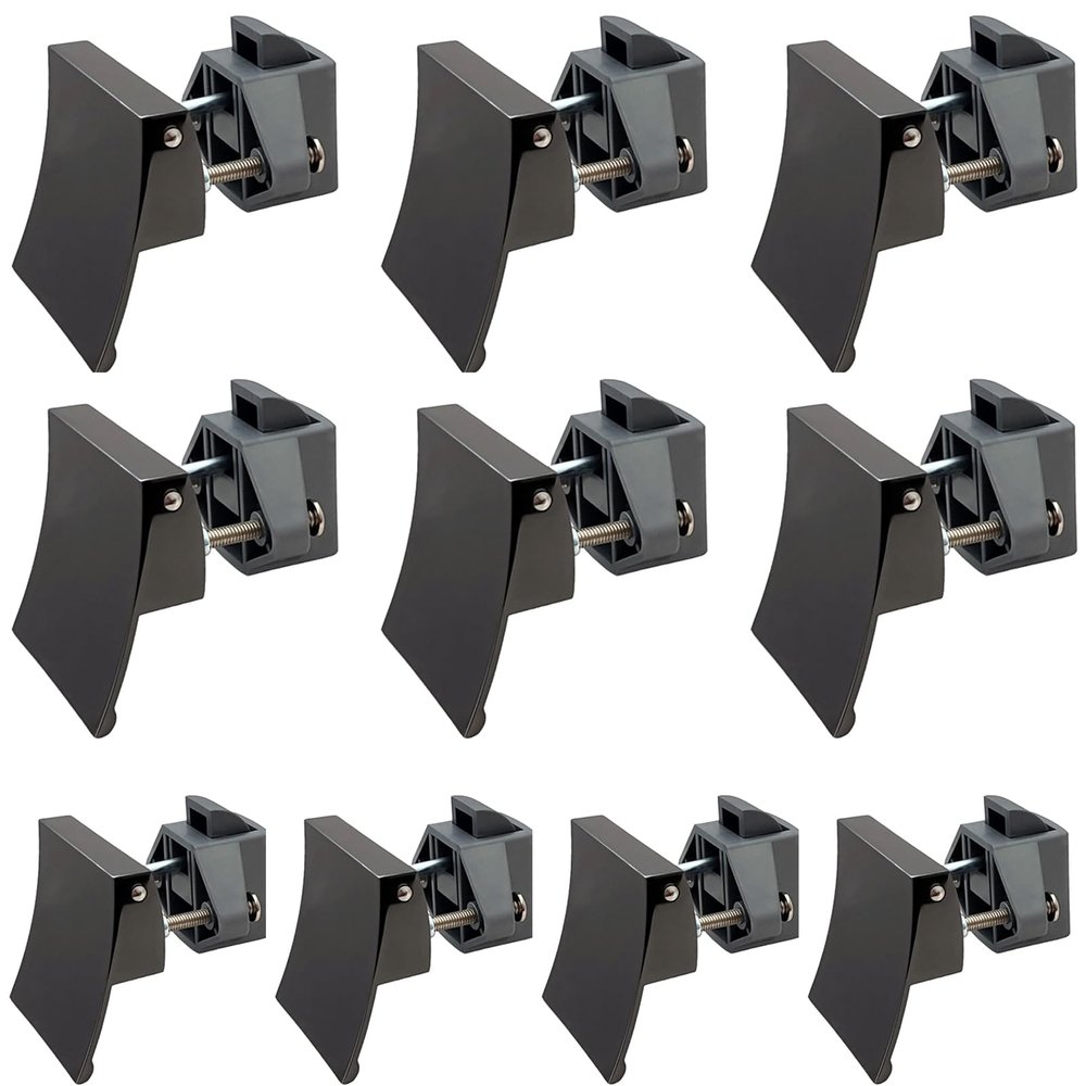 FOTN 10 Packs Matter Black Square Handle Push LocksCabinet Lock Drawer Cupboard Pull Open Handles Lift Latch for Caravans Boats Cupboard Furniture Hardware Reliable Cabinet Lock