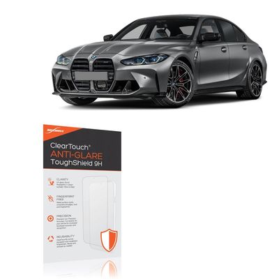 BoxWave Screen Protector Compatible With 2024 BMW M3 CS Display (14.9 inches) - ClearTouch Anti-Glare ToughShield 9H (2-Pack), Anti-Glare 9H Tough Flexible Film Screen Protector
