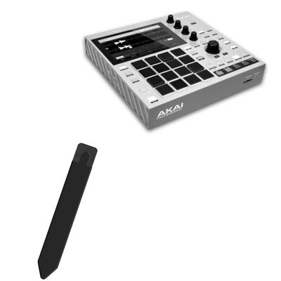 BoxWave Stylus Pouch Compatible with Akai MPC One+ - Stylus PortaPouch, Pen Stylii Holder Carrier Portable Self-Adhesive - Jet Black