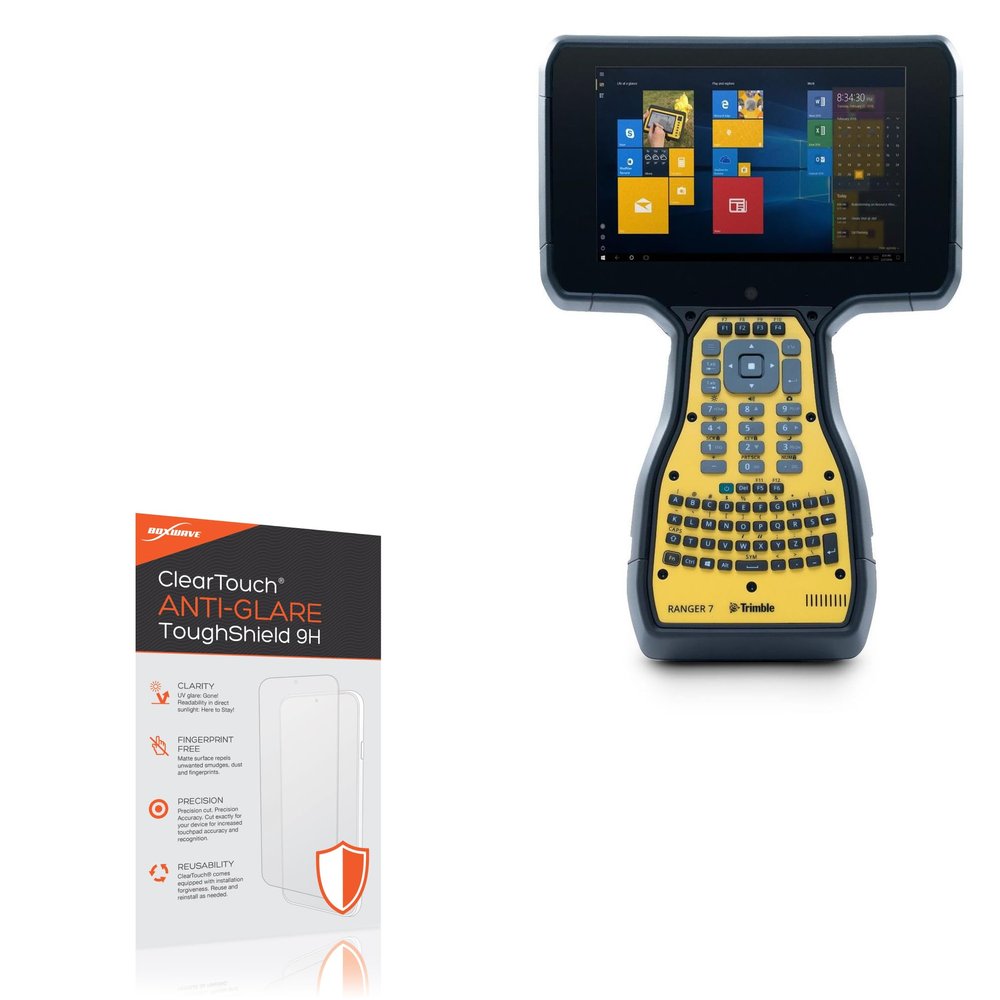BoxWave Screen Protector Compatible with Trimble Ranger 7 - ClearTouch Anti-Glare ToughShield 9H (2-Pack), Anti-Glare 9H Tough Flexible Film Screen Protector