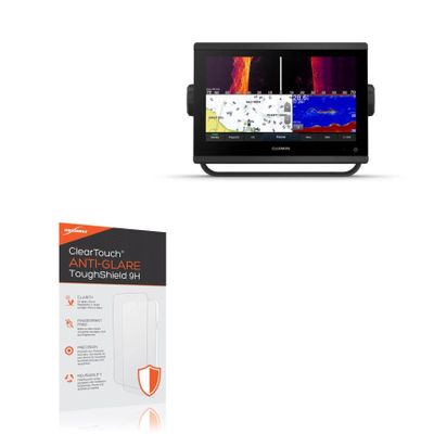 BoxWave Screen Protector Compatible with Garmin GPSMAP 943xsv - ClearTouch Anti-Glare ToughShield 9H (2-Pack), Anti-Glare 9H Tough Flexible Film Screen Protector