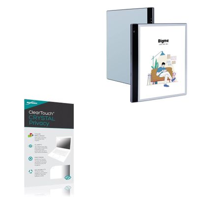BoxWave Screen Protector Compatible with Bigme Inknote Color+ - ClearTouch Crystal Privacy (2-Pack), Privacy Screen Protector Flexible Film Clear