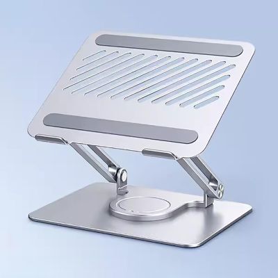 LMXRYPD Laptop Stand. Laptop Riser for Desk. Adopt Liftable and Foldable Aluminum Alloy Bracket, Hollow Heat Dissipation. for Notebooks and Tablets(360 Rotation+Lifting)