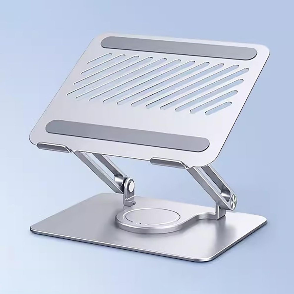LMXRYPD Laptop Stand. Laptop Riser for Desk. Adopt Liftable and Foldable Aluminum Alloy Bracket, Hollow Heat Dissipation. for Notebooks and Tablets(360 Rotation+Lifting)
