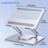LMXRYPD Laptop Stand. Laptop Riser for Desk. Adopt Liftable and Foldable Aluminum Alloy Bracket, Hollow Heat Dissipation. for Notebooks and Tablets(360 Rotation+Lifting) view 2
