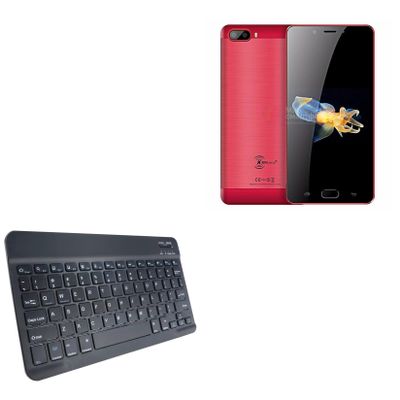 BoxWave Keyboard Compatible with Kenxinda S9 - SlimKeys Bluetooth Keyboard, Portable Thin with Chiclet-Style Keys - Jet Black