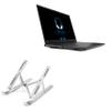 BoxWave Stand and Mount Compatible with Alienware m16 R2 - Compact QuickSwitch Stand, Portable Multi Angle Viewing Foldable Riser - Metallic Silver view 1