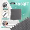 Yes4All EVA Interlocking Mats, Puzzle Floor Tiles, Foam Floor Padding with Border for Furniture, Home Space, Living Room, Garage 48 SQFT view 2