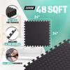 Yes4All EVA Interlocking Mats, Puzzle Floor Tiles, Foam Floor Padding with Border for Furniture, Home Space, Living Room, Garage 48 SQFT view 2