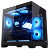 HOENGAGER Panorama Gaming PC Desktop - AMD Ryzen 7 5700X 3.4GHz, NVIDIA RTX 3050 6G, 16GB DDR4 RAM 3200, 1TB M.2 PCIE SSD, 650W PSU, 240mm AIO, 11AC Wi-Fi,Windows 11 64-bit Desktop Computer view 2