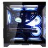 HOENGAGER Panorama Gaming PC Desktop - AMD Ryzen 7 5700X 3.4GHz, NVIDIA RTX 3050 6G, 16GB DDR4 RAM 3200, 1TB M.2 PCIE SSD, 650W PSU, 240mm AIO, 11AC Wi-Fi,Windows 11 64-bit Desktop Computer view 3