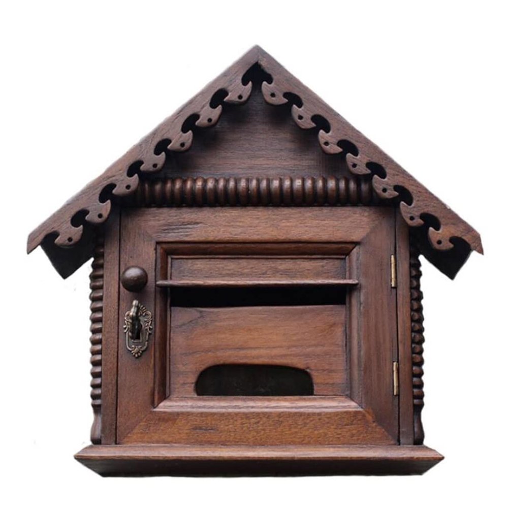 XSCQ Villa Mailbox Suggestion Box Complaint Suggestion Box Creative Wall Hanging with Lock Chinese Retro Outdoor Community