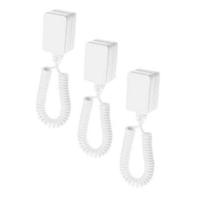Veemoon Remote Control Cable Leash, 3pcs Remote Keeper Tv Control Security Cable Lock Kit Cell Phone Retractable Tether Tv Holder Retaining Curly Wire