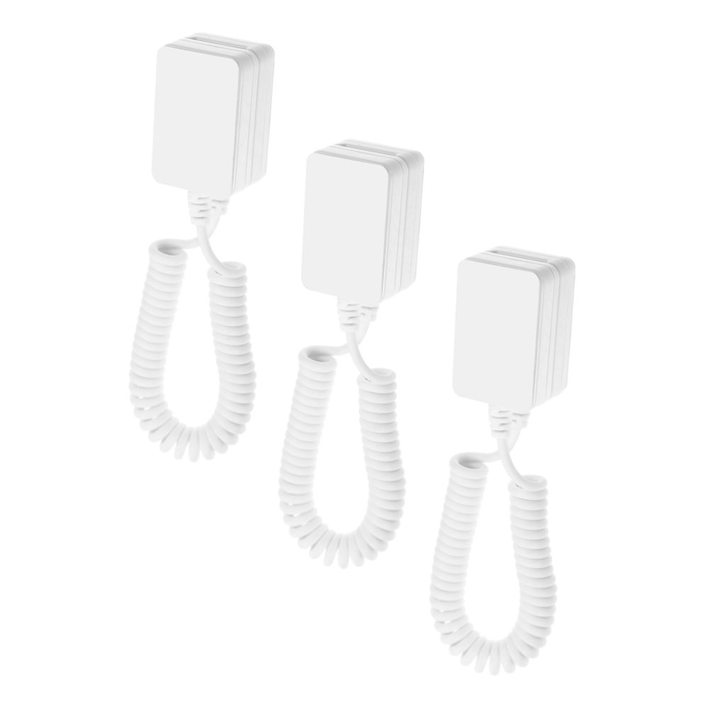 Veemoon Remote Control Cable Leash, 3pcs Remote Keeper Tv Control Security Cable Lock Kit Cell Phone Retractable Tether Tv Holder Retaining Curly Wire
