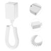 Veemoon Remote Control Cable Leash, 3pcs Remote Keeper Tv Control Security Cable Lock Kit Cell Phone Retractable Tether Tv Holder Retaining Curly Wire view 4