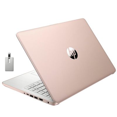 HP Premium Stream 14" HD BrightView Laptop, Intel Celeron N4120, 4GB RAM, 64GB eMMC, Intel UHD Graphics, HD Webcam, 1 Year Office 365, WiFi, Bluetooth, Win 11s, Gold, 32GB Hotface USB Card