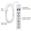 GE 6-Outlet Surge Protector, 20 Ft Extension Cord, Power Strip, 800 Joules, Flat Plug & 6-Outlet Surge Protector, 4 Ft Extension Cord, Power Strip, 800 Joules, Flat Plug, Twist-to-Close Safety view 3