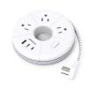 Flat Extension Cord, 5FT USB C Power Strip, Travel Power Strip - 3 AC 3 USB Ports (2 USB C) Desktop Charging Station, No Surge Protection for Cruise Ship Essentials, Dorm Room, Nightstand, Travel view 1