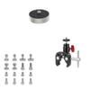 CAMVATE 3/8"-16 Female to 1/4"-20 Male Adapter + Super Clamp + 1/4"-20 & 3/8"-16 & M5 Thread Screw view 1