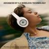 XuanGui Bluetooth Headphones Over Ear, 20H Playtime Wireless Stereo Headphones with HD Microphone, FM/TF for Office Home, Foldable and Comfortable Fit Design NX500, Green view 3