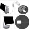 Veemoon Desk Mount Speaker Bracket Wire Management for 10 Black Speaker Frame Power Cord Storage view 2