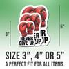 Boxing Stickers Boxer Stickers Never Give Up Vinyl Stickers, Weather-Resistant Sticker for Water Bottles Laptop Window Car Size 3" view 2
