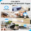 COLORTY M-K231 12mm 0.47 White Label Tape Replacement Compatible with Brother Label Tape M-K231S, Compatible with Brother Ptouch PT-M95 PT-85 PT-75 PT-65, Black on White, 26.2 Ft, 6 Pack view 4