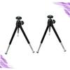 Veemoon 2pcs Mini Cell Phone Tripod Portable Mobile Broadcast Stand Telescopic Three Position Holder for Camera Flexible Selfie Stick Mount view 3