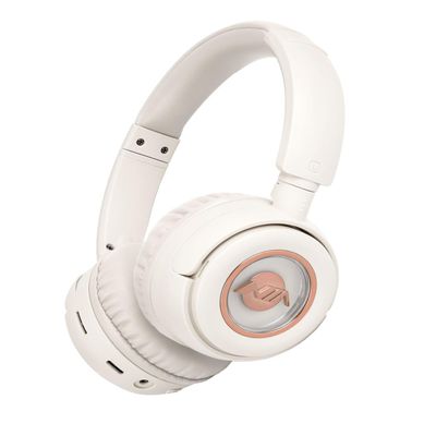 XuanGui On-Ear Headphones Wireless Bluetooth with Lightweight Foldable Design, 20H Playtime & Bluetooth 5.3, Built-in HD Mic LED Lights, Micro SD/TF Slot for Office Travel, White Q9