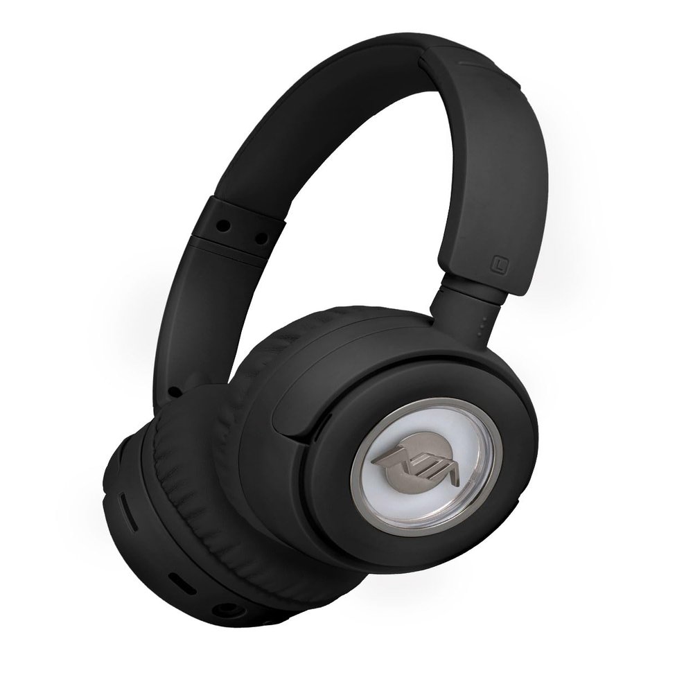 XuanGui On-Ear Headphones Wireless Bluetooth with Lightweight Foldable Design, 20H Playtime & Bluetooth 5.3, Built-in HD Mic LED Lights, Micro SD/TF Slot for Office Travel, Black Q9