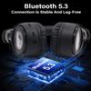 XuanGui On-Ear Headphones Wireless Bluetooth with Lightweight Foldable Design, 20H Playtime & Bluetooth 5.3, Built-in HD Mic LED Lights, Micro SD/TF Slot for Office Travel, Black Q9 view 3