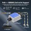 IP67 Outdoor Gigabit PoE Passthrough Switch - 1 In 2 Out Extender, IEEE802.3af/at/bt Powered 90W, 10/100/1000Mbps Ethernet, Metal Wall Mount Waterproof Plug and Play view 3