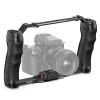 NEEWER Video Camera Cage Rig with Arca Type Quick Release Plate, Double Handles, 3/8" ARRI 1/4" Threads, Cold Shoes, Universal Camera Stabilizer, Compatible with SmallRig NEEWER Base Plate, CA077 view 1