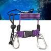 Diving Hook Rope Stainless Steel Flexible Anti Lost Diving Camera Rope Diving Hook Spring Rope (Violet) view 3