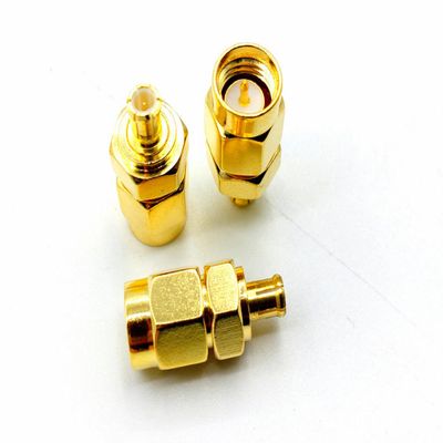 RKEBK for 100pcs Gold SMA Male to MCX Male Connector RF Coax Coaxial SMA Plug to MCX Plug RF Straight