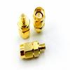 RKEBK for 100pcs Gold SMA Male to MCX Male Connector RF Coax Coaxial SMA Plug to MCX Plug RF Straight view 1