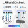 MokerLink IP67 Outdoor 5 Port Gigabit PoE Extender, IEEE 802.3 af/at/bt PoE Repeater 90W, 10/100/1000Mbps, 1 PoE in 4 PoE Out, Wall Mount Metal Waterproof POE Passthrough Switch view 3