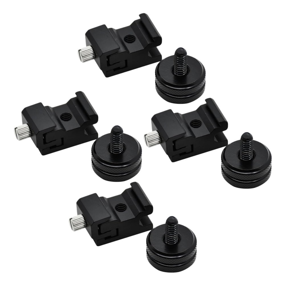 Veemoon 8pcs Cold Shoe Mount Screw Set for DSLR Camera Tripod Adapter Flash Hot Shoe Mount