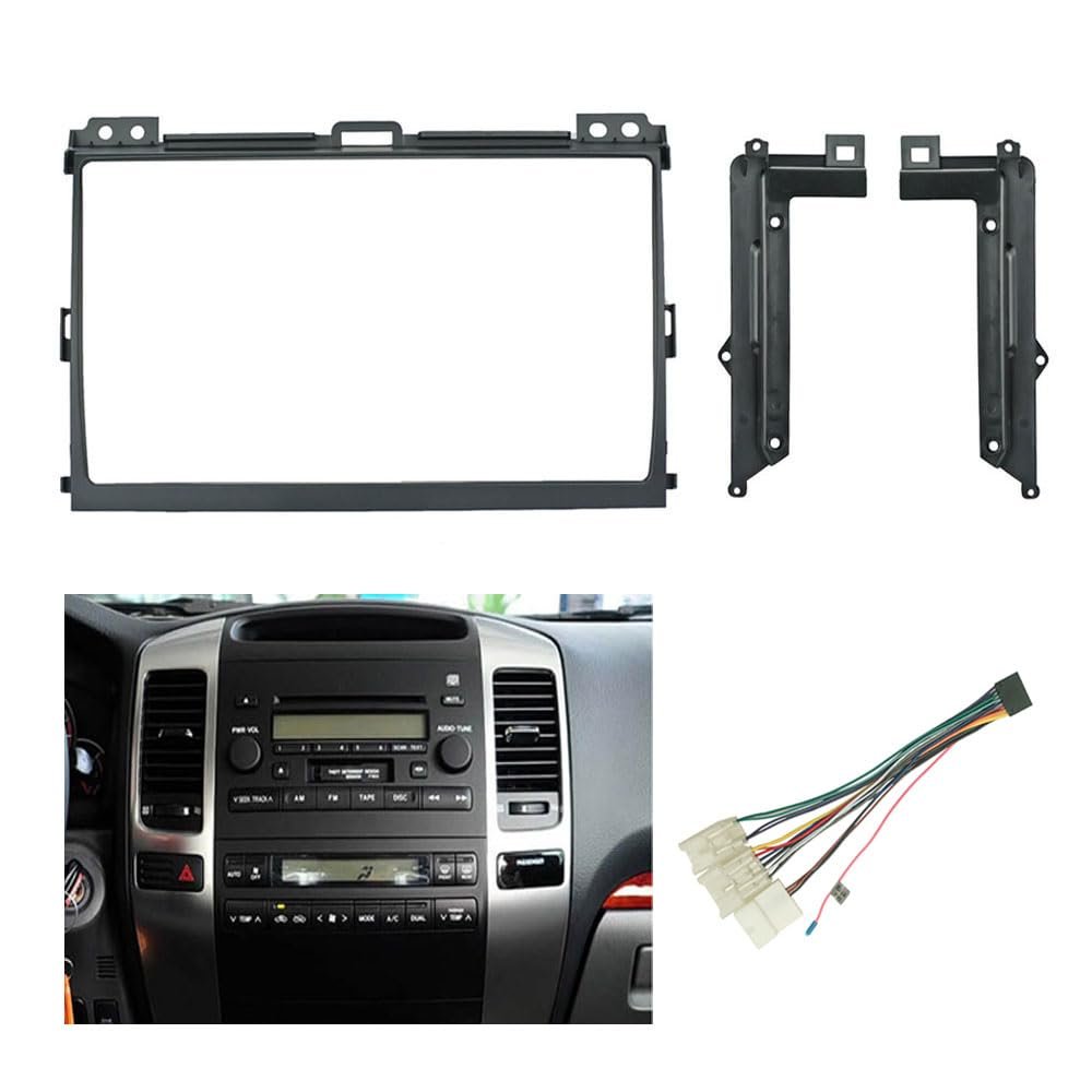 Fits for Toyota Land Cruiser Prado 120 LC120 Lexus GX470 2004-2009 Car Radio Stereo Fascia Frame Double DIN 9 inch Dash Installation Mounting Kit