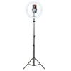 SXAYTLH LED Ring Fill Light Live Lighting Lamp Ring Fill Light Selfie Photography Mobile Phone Floor Stand,30cm lamp,2.1m Bracket view 1