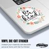 (3Pcs) Be Kind of A Bitch Sticker Flower Funny Subtle, Adult Humor Quote Positive Saying 2" Waterproof Vinyl Decal Sticker Laptop, Water Bottles, Phone, Kindle Merchandise Decor Decal Gifts 2 Inches view 2