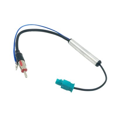 Car Special Rad1o Antenna AM/FM Signal Amplifier Cable Dual Fakra Aerial Adaptor Replacement (Color : Gold)