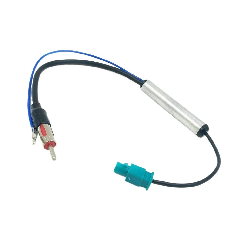 Car Special Rad1o Antenna AM/FM Signal Amplifier Cable Dual Fakra Aerial Adaptor Replacement (Color : Gold)