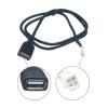 PriaRi 2Pcs 75CM Car USB Cable Adapter 4Pin & 6Pin Connector USB Extension Cable Adapter Fit Compatible Andro1d Car Rad1o Stereo USB Cable Adapter view 4