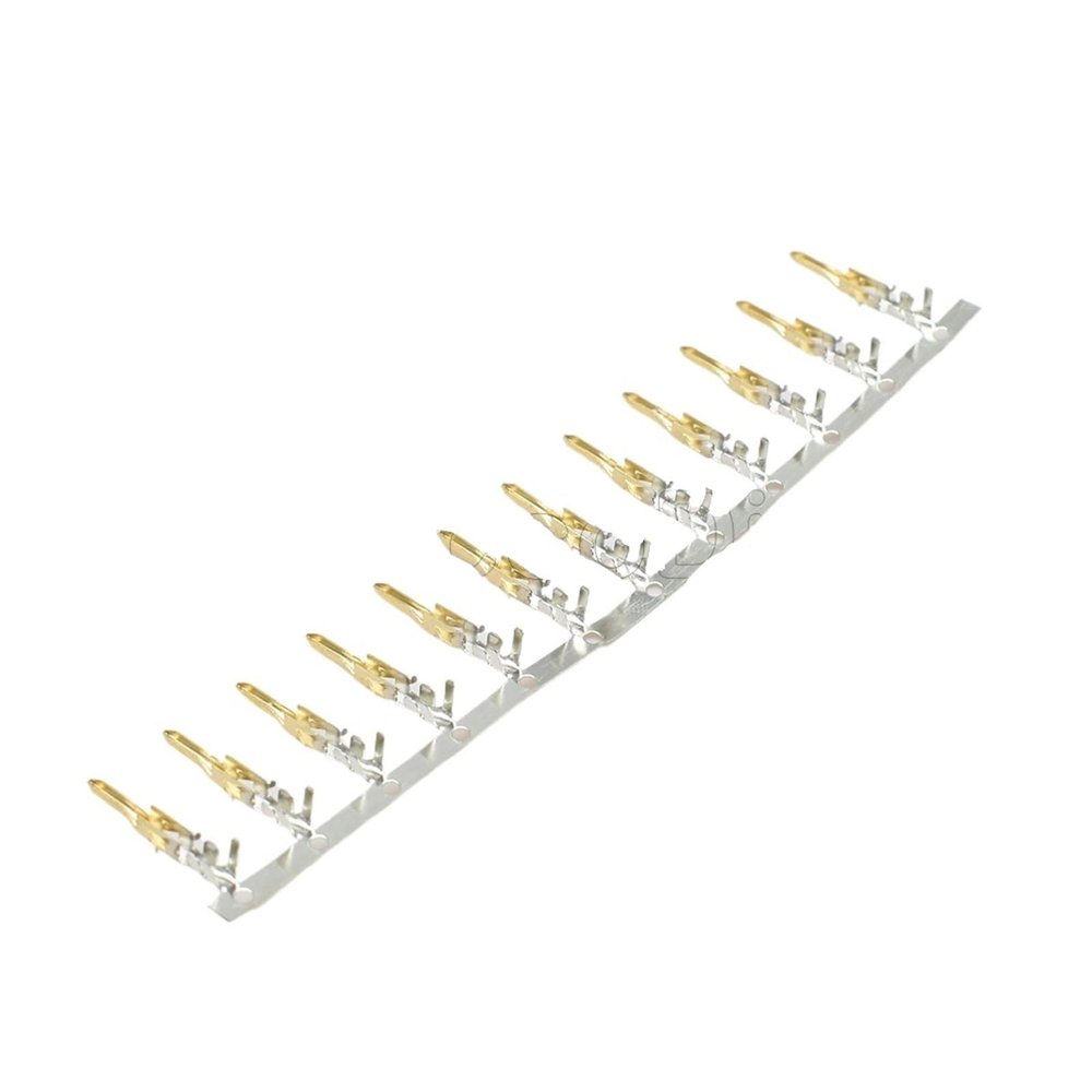 50/100Pcs 5557 5559 Male Female Connector Terminal Fit Compatible ATX EPS PCIE 4.2mm Pitch Plug Terminals Gold Plated Tin Plated (Color : Gold Male Terminal, Size : 100Pcs)