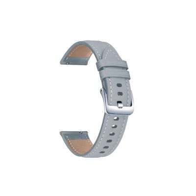 20mm Leather Watch Band Fit for Garmin Venu SQ 2/Venu 2 Plus/vivoactive 3 Bracelet for Forerunner 645 245 Music 158 55 Wristband Straps (Color : Grey, Size : For Vivomove HR)