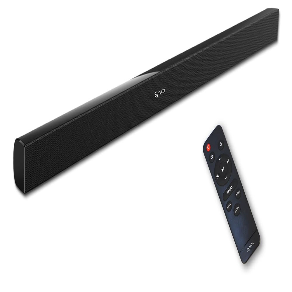 SYLVOX Outdoor Soundbar, IP65 Waterproof 60 Watts Soundbar with HDMI, Optical, AUX, USB and Bluetooth Connection, 38 Inch,Mountable