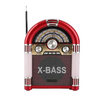 AM FM Vintage Radio, Portable Retro Shortwave Radio with Bluetooth Speaker, Rechargeable Retro Digital Radios, Mini Radio Supports USB Stick and Card for Home Outdoor