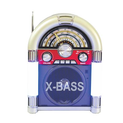 AM FM Vintage Radio, Portable Retro Shortwave Radio with Bluetooth Speaker, Rechargeable Retro Digital Radios, Mini Radio Supports USB Stick and Card for Home Outdoor