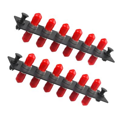 fyboptwu 6-Port ST UPC SM Fiber Patch Panel with 6 Simplex Adapters, 2pcs
